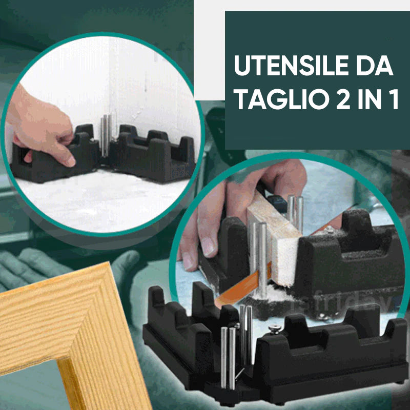 Scatola Per Sega Per Tagli Obliqui - 290x58x56 Mm, Con Guide A 45° E 90°, Per Fai-Da-Te - Foto 14