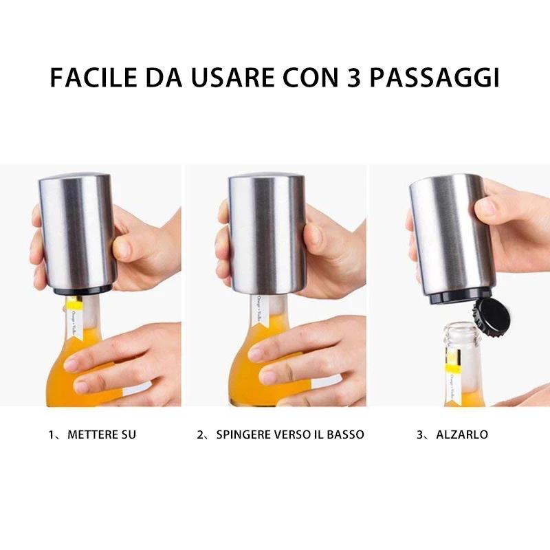 Apribottiglie Magnetico Automatico - In Acciaio Inox, Regalo Per Appassionati Di Birra - Foto 14