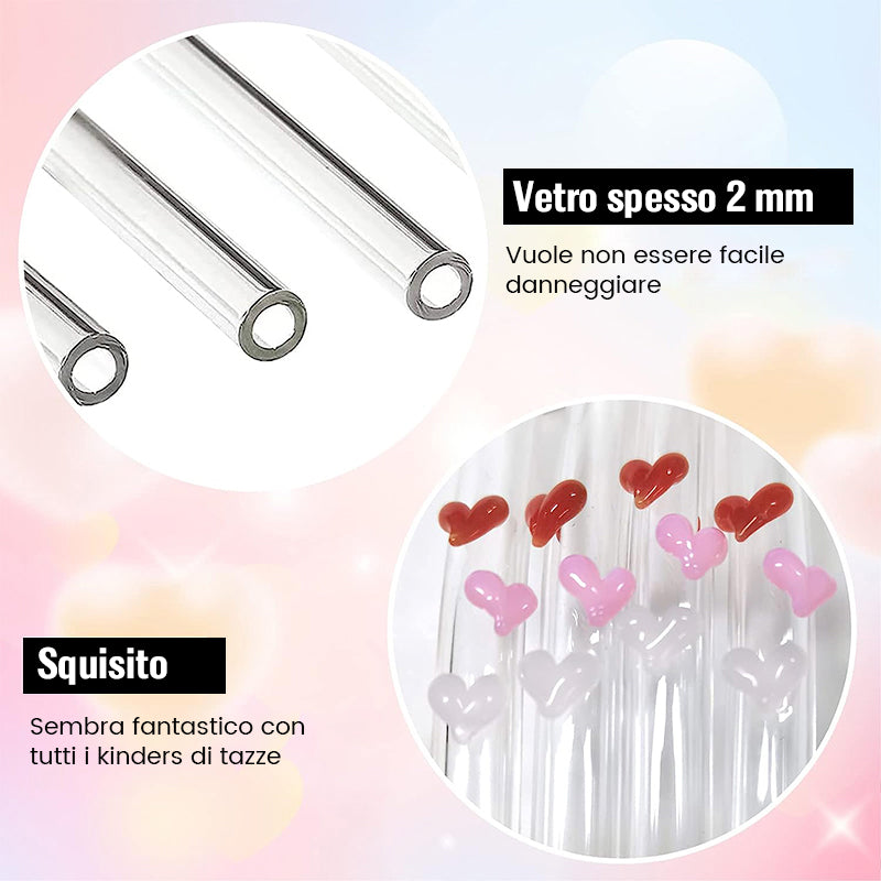 🌈Cannucce di vetro colorato