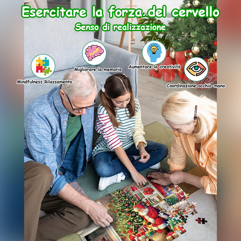 Scatola cieca con puzzle natalizio