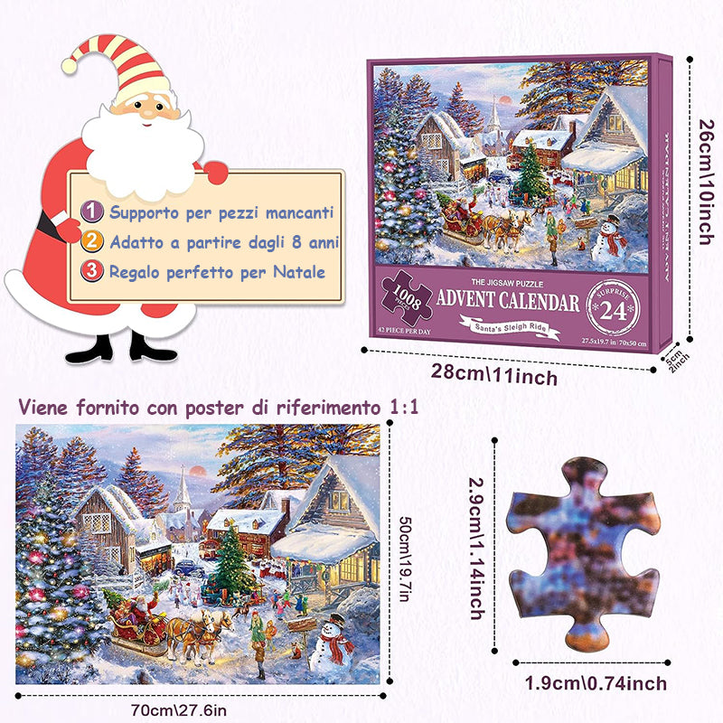 Scatola cieca con puzzle natalizio