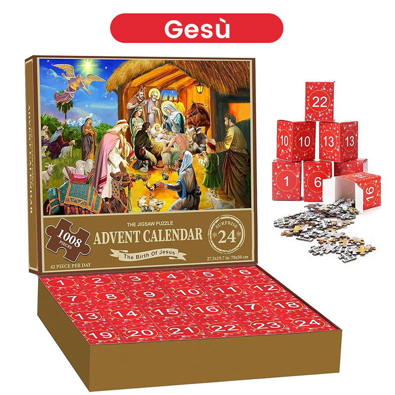 Scatola cieca con puzzle natalizio
