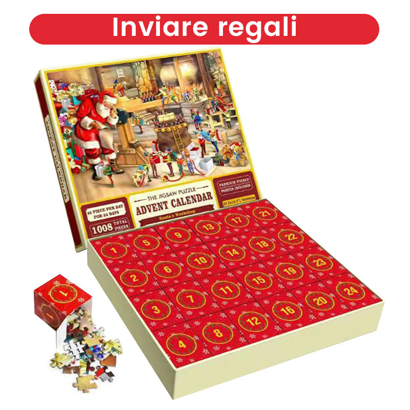 Scatola cieca con puzzle natalizio