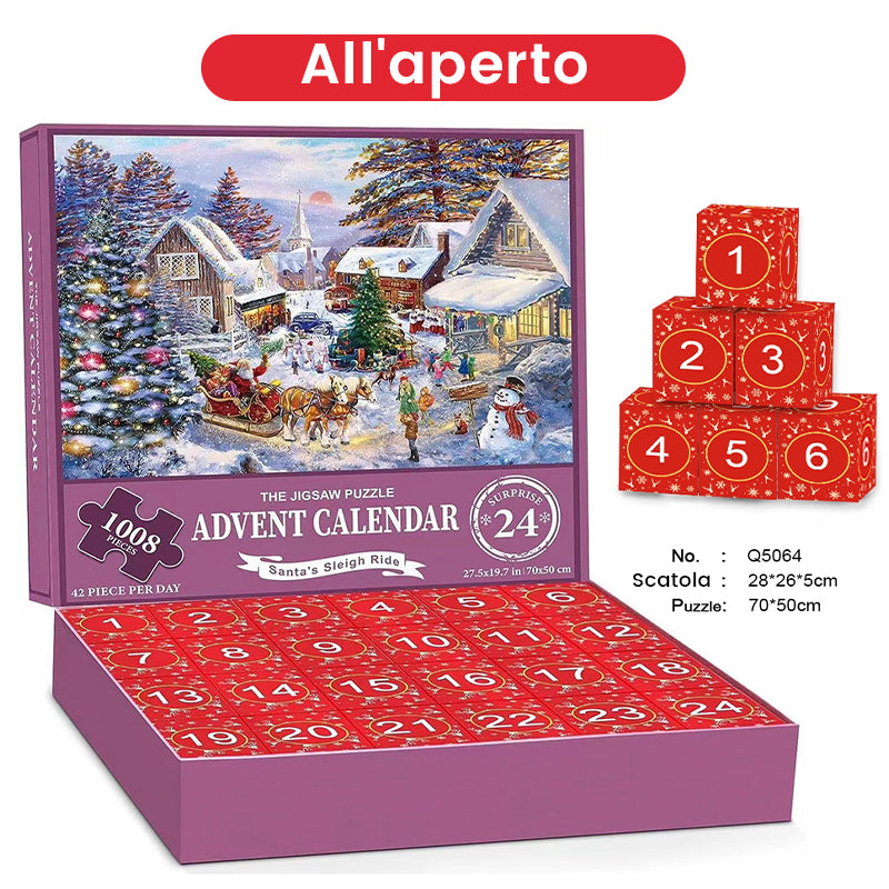 Scatola cieca con puzzle natalizio