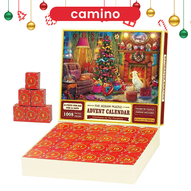 Scatola cieca con puzzle natalizio