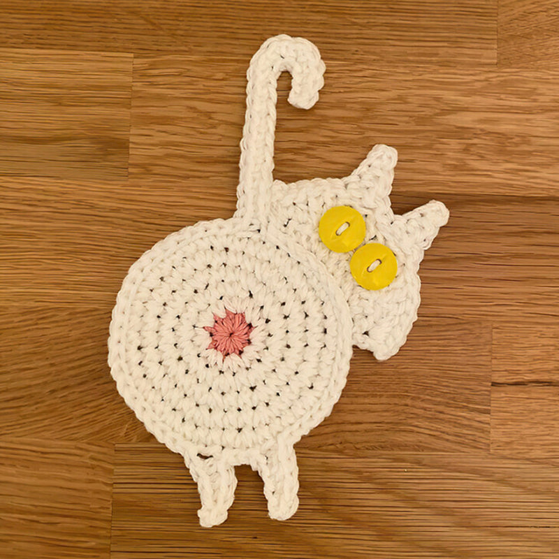 🐱Tazza con culo di gatto divertente Regalo a maglia per i fan dei gatti