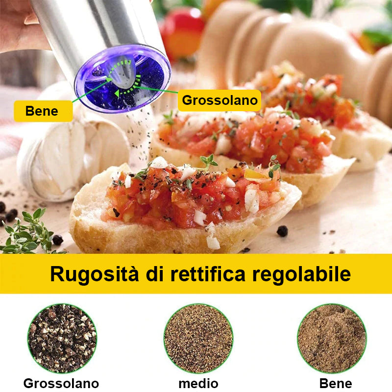 🧂Macina sale e pepe a induzione elettrica automatica a gravità