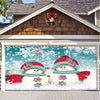 Ornamento della porta del garage con neve