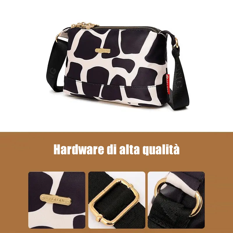 Borsa a tracolla in tela impermeabile