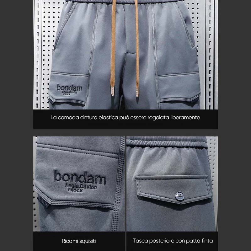 Pantaloni cargo casual con tasche multiple