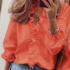 🎉Speciali estive🎉Camicia da donna a maniche lunghe con volant