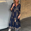 Abito allentato vintage con scollo a V