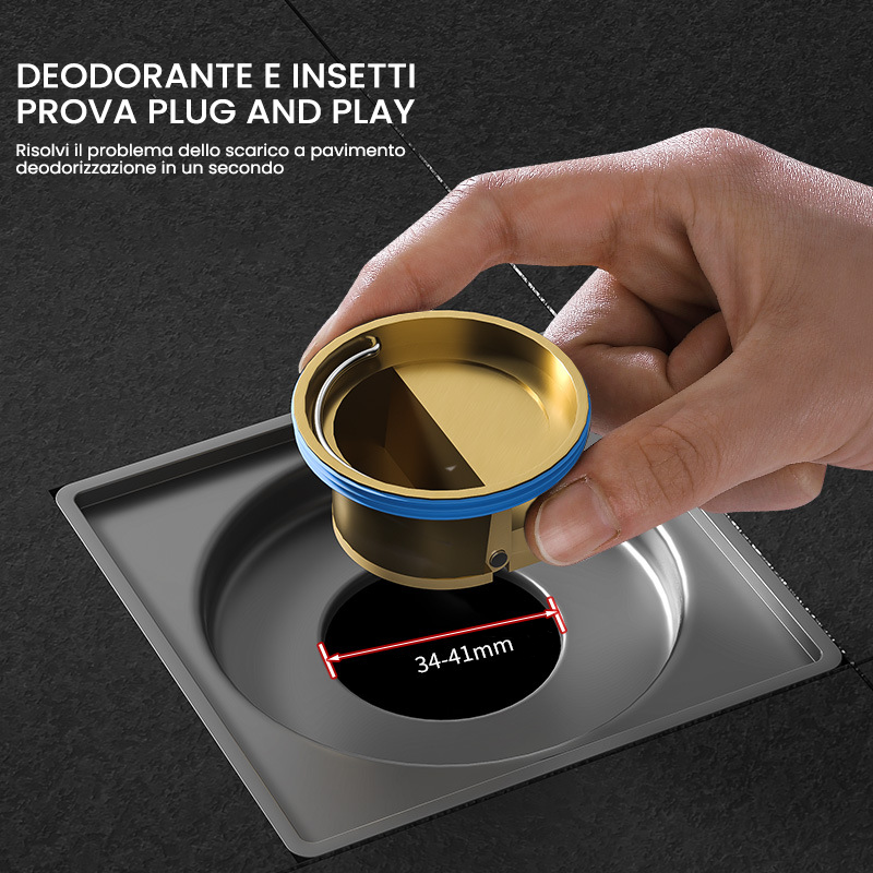 Nucleo deodorante per lo scarico a pavimento del bagno