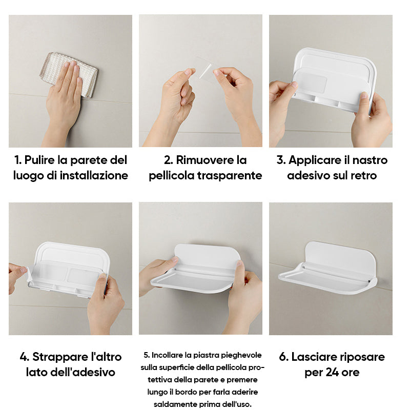 Bastone pieghevole in plastica per scaffali galleggianti