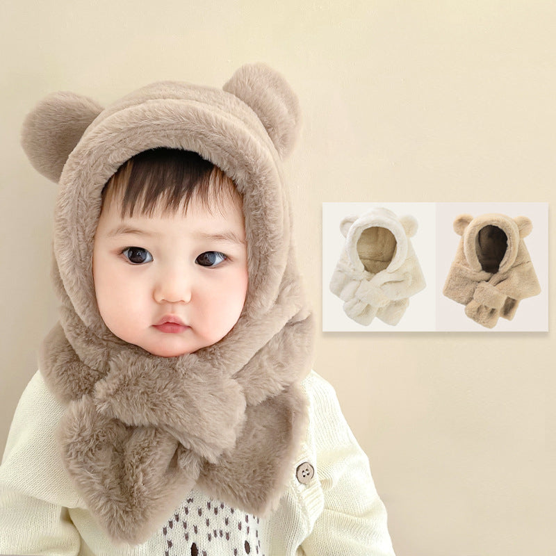 Cappello integrato con sciarpa per bebè