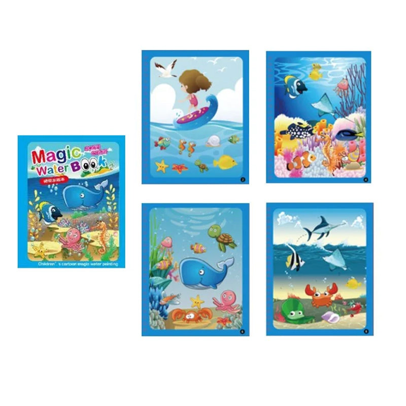 Libro da colorare sull'acqua magica