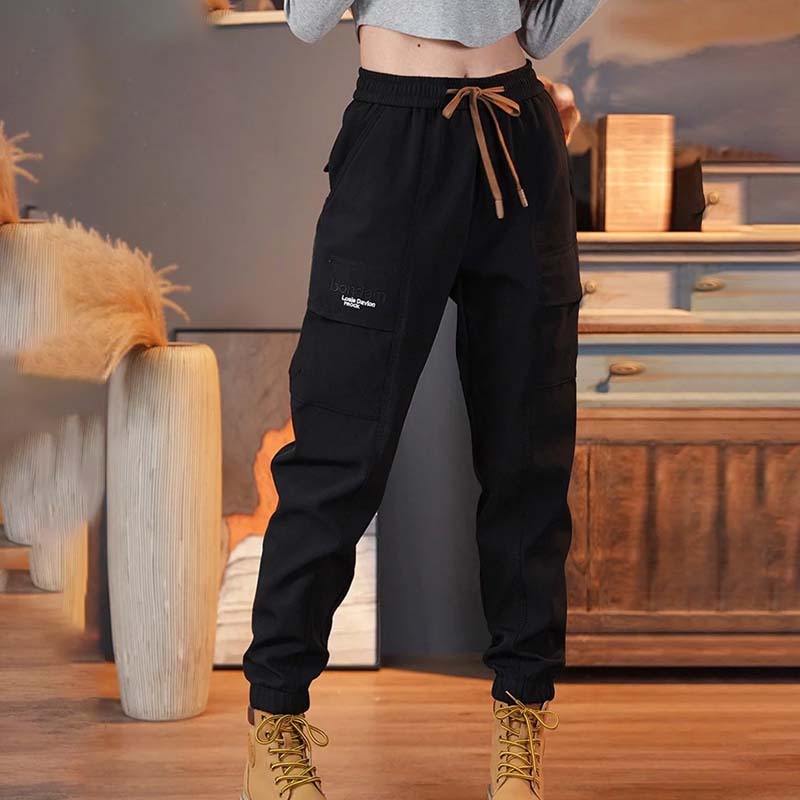 Pantaloni cargo casual con tasche multiple