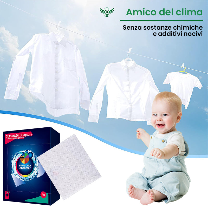 Foglietti per il mantenimento del colore Foglietti di stoffa assorbenti, 30 pz.