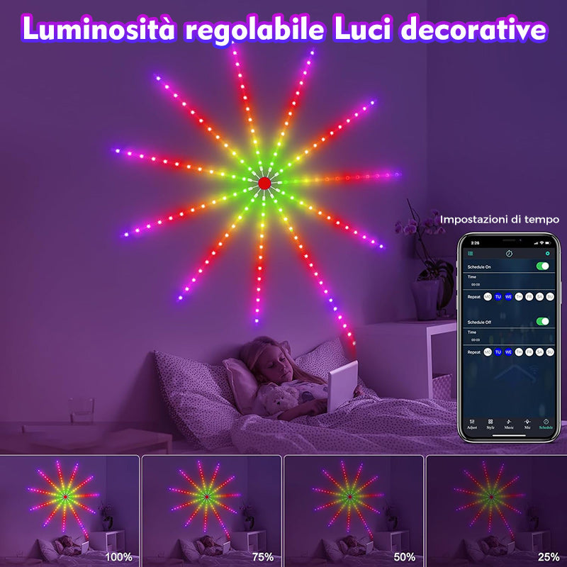 🎇Luce pirotecnica a LED con Bluetooth