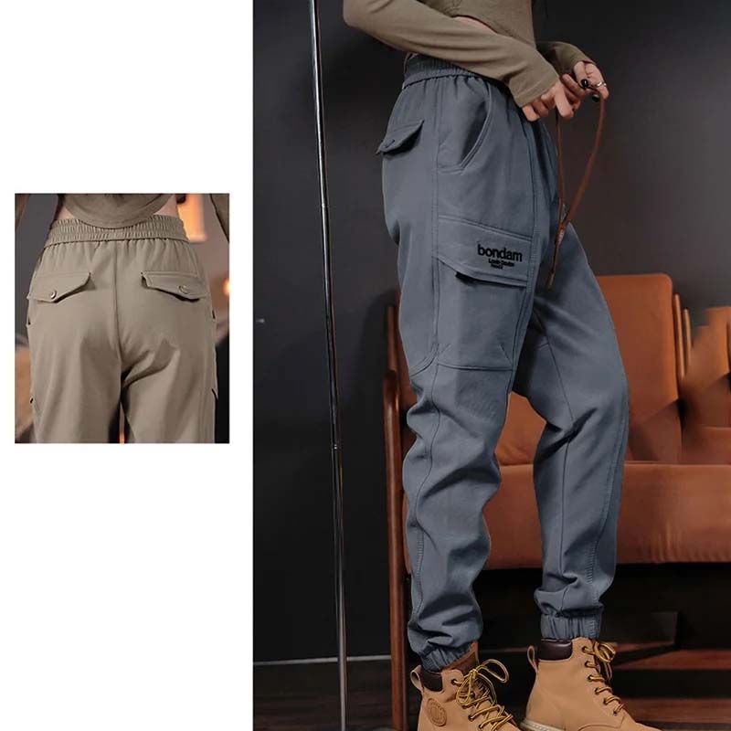 Pantaloni cargo casual con tasche multiple