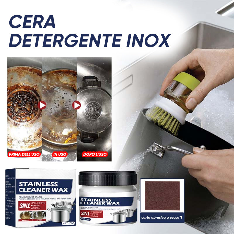 Pasta magica per la pulizia dell'acciaio inossidabile