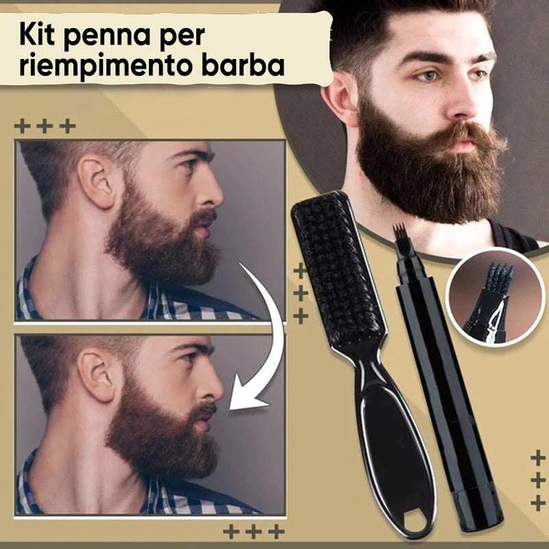 Kit penna per riempimento barba