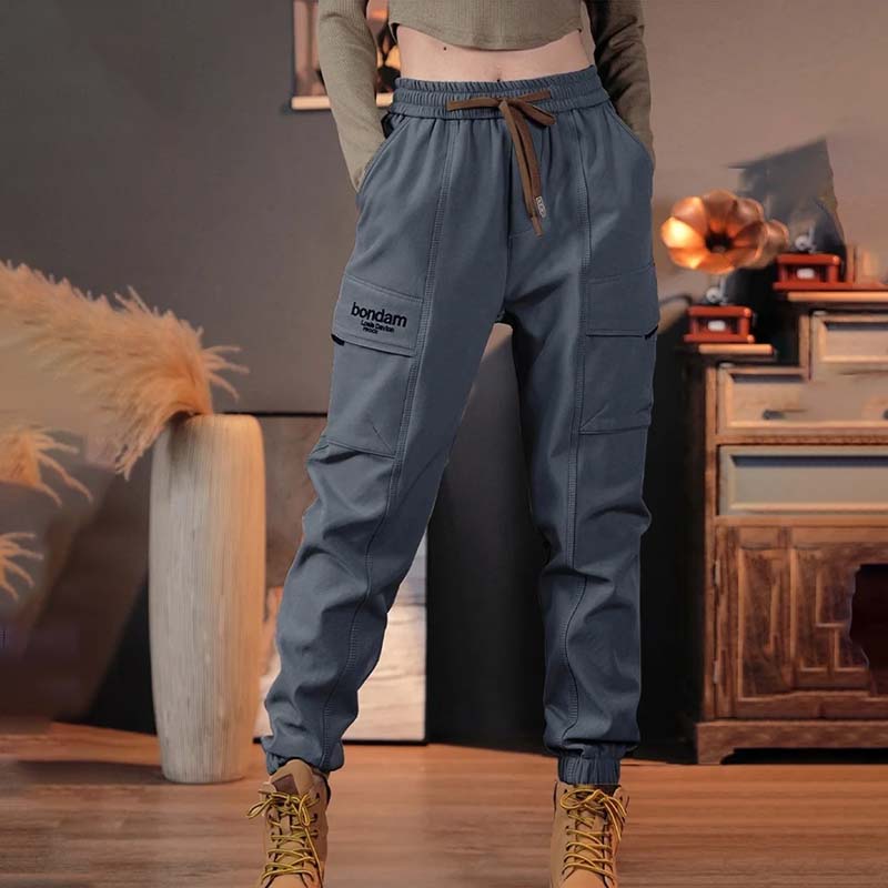 Pantaloni cargo casual con tasche multiple