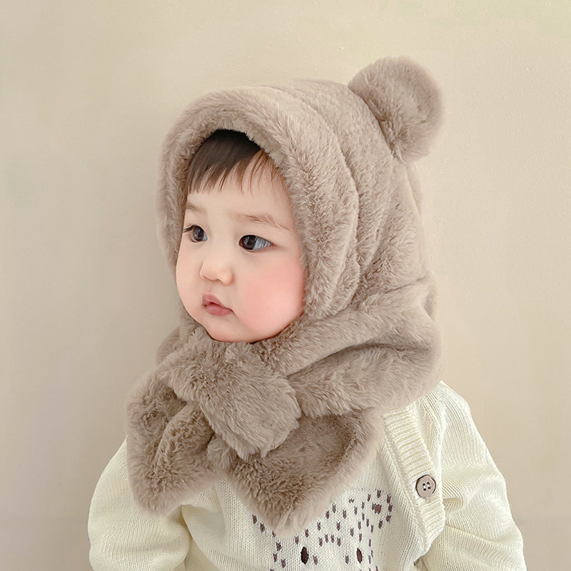 Cappello integrato con sciarpa per bebè