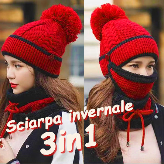 Set di sciarpe invernali da donna 3PCS