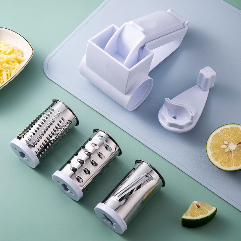 🧀Grattugie rotanti per formaggio con taglierina manuale