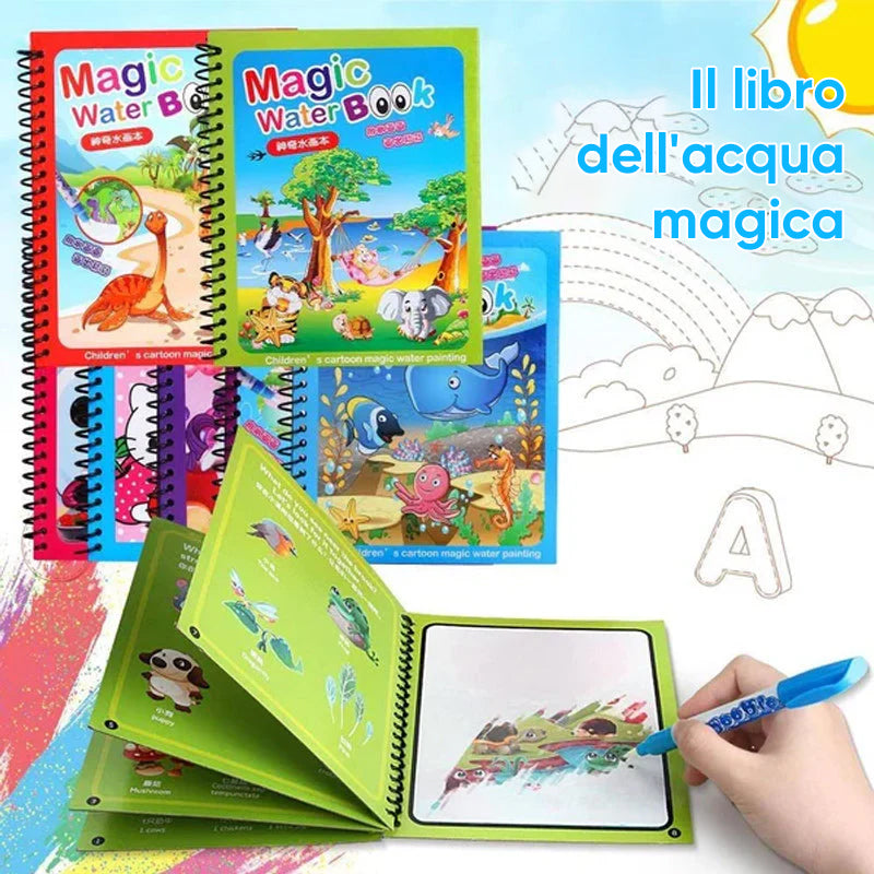 Libro da colorare sull'acqua magica