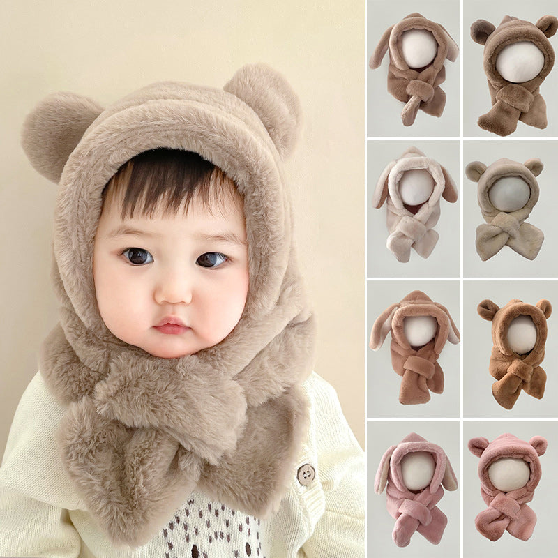 Cappello integrato con sciarpa per bebè