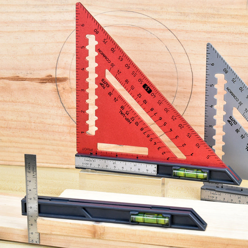 Righello triangolare per la lavorazione del legno ad angolo regolabile staccabile