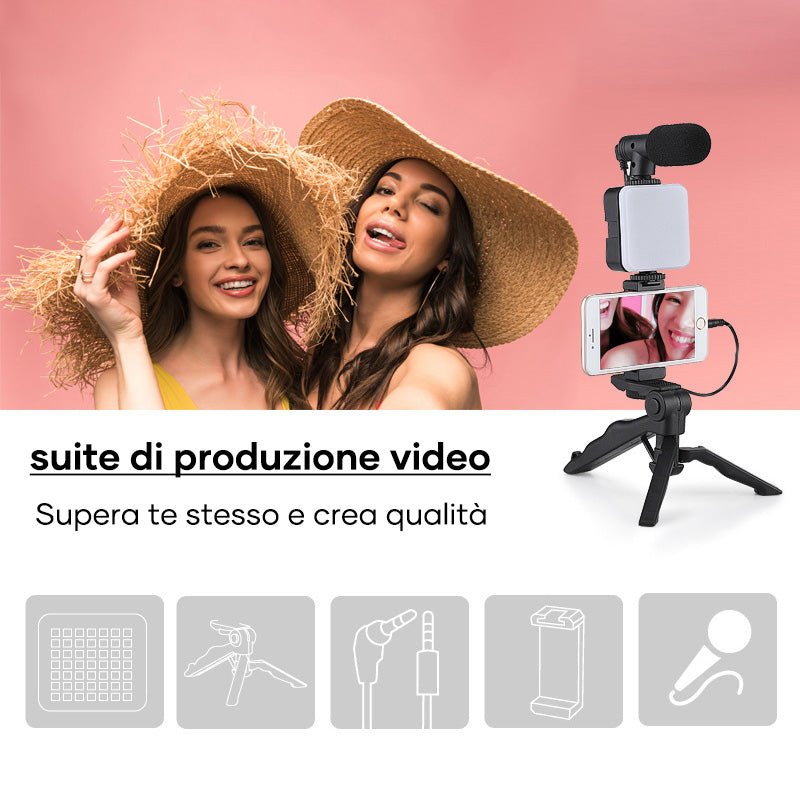 Faretto con kit microfono