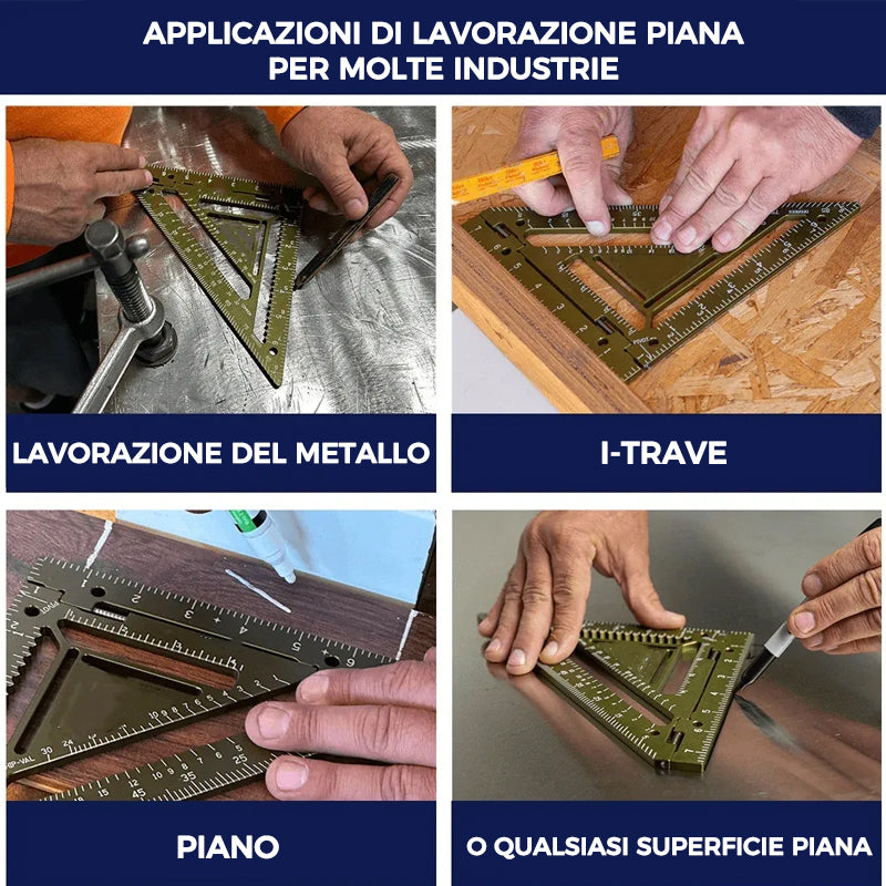 Strumento innovativo per la squadratura delle travi