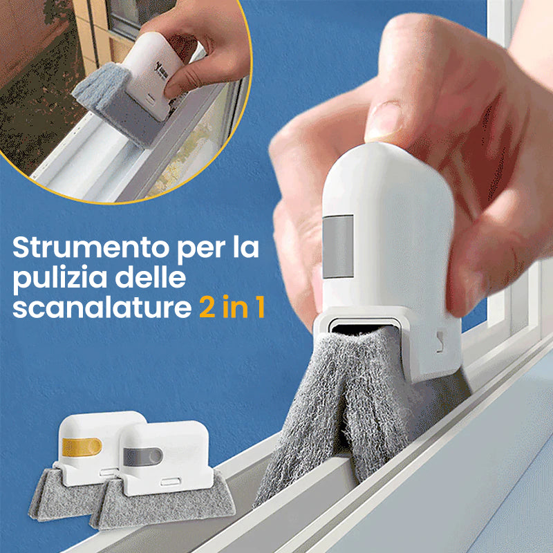 💦💯Strumento per la pulizia delle scanalature 2 in 1