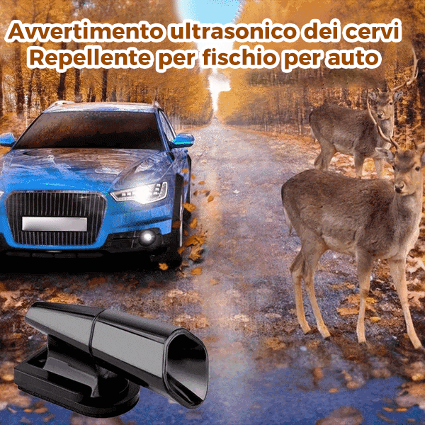 Repellente per fischietto di avvertimento ad ultrasuoni per cervi per auto