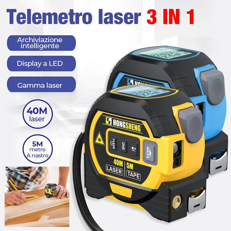 Nastro di misurazione laser a infrarossi 3 in 1