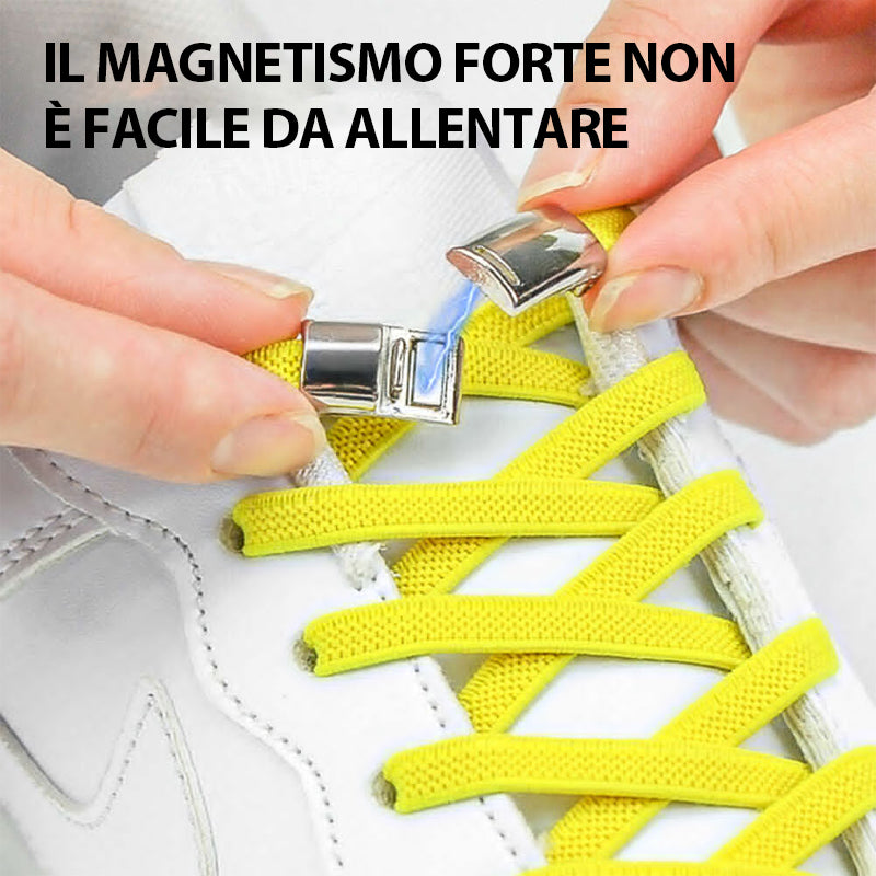 Fibbia magnetica in metallo per lacci pigri