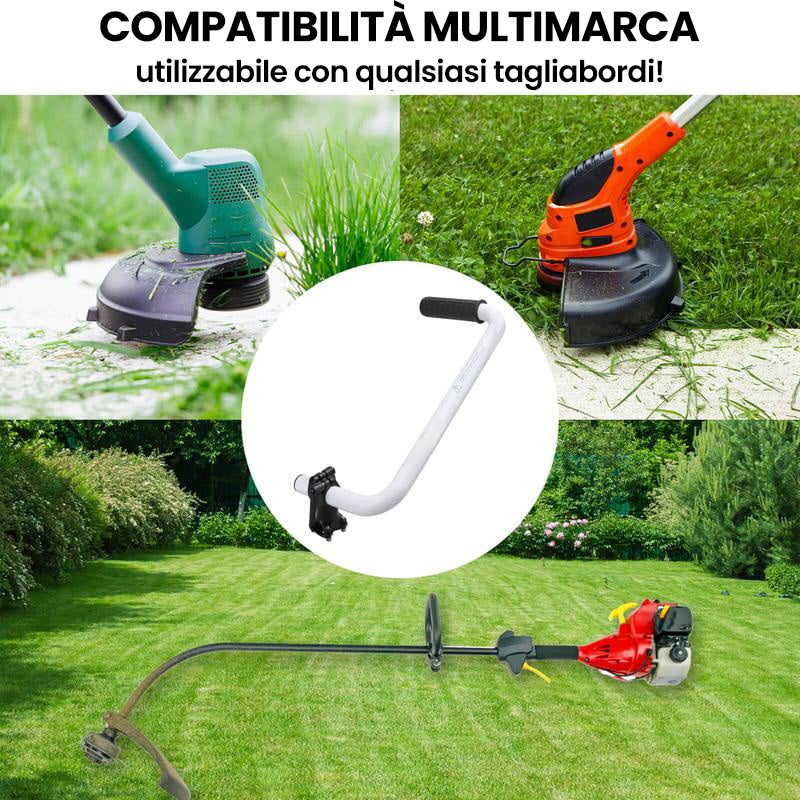 Impugnatura ergonomica per il tagliaerba con maniglia di prolunga