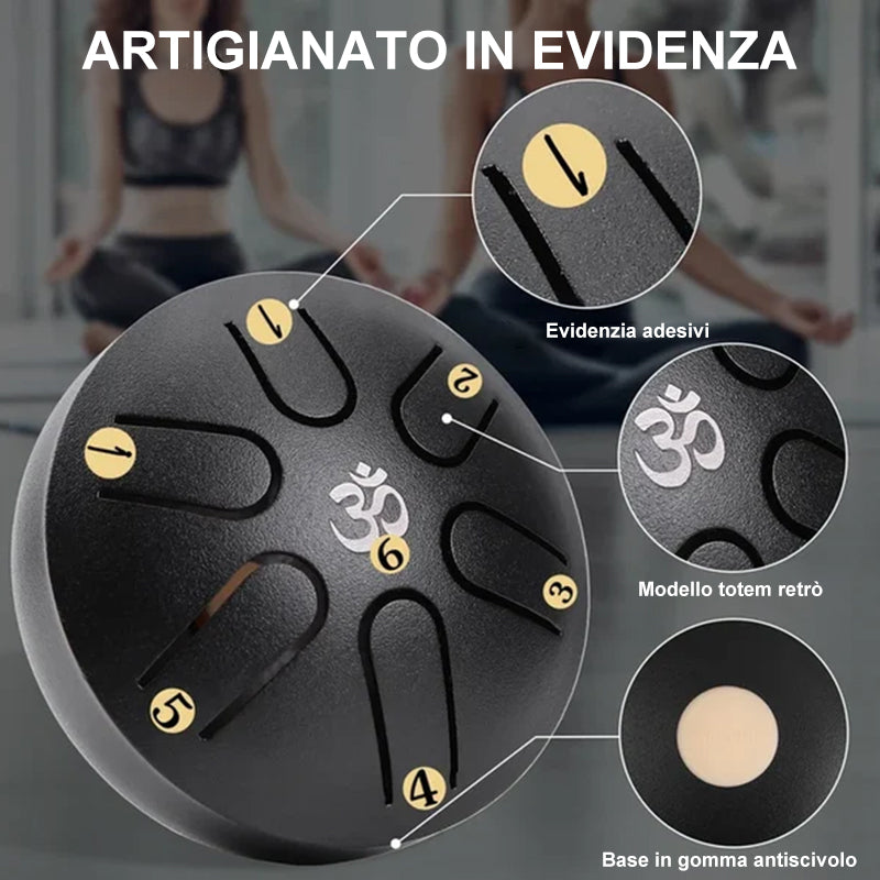 Mini tamburo per lingua in acciaio