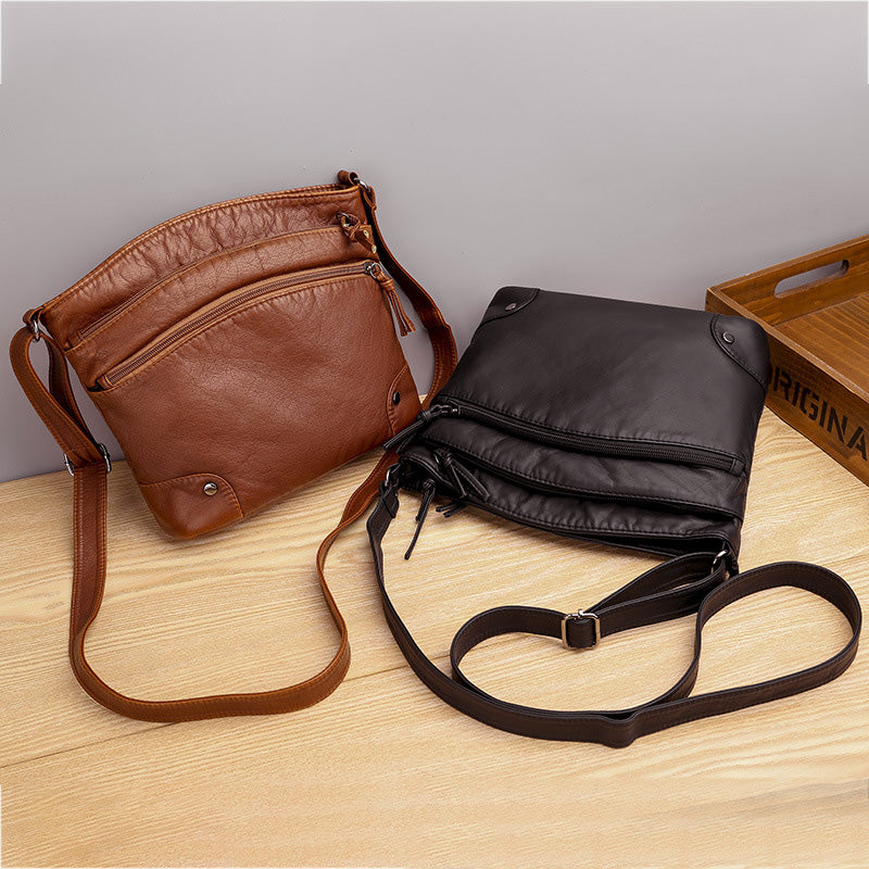 Borsa in pelle multiscomparto