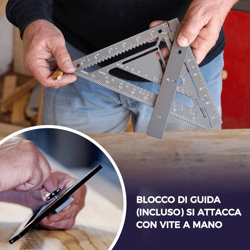 Strumento innovativo per la squadratura delle travi
