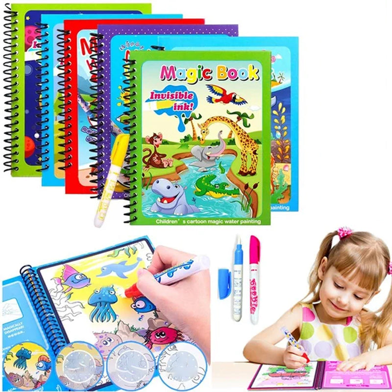 Libro da colorare sull'acqua magica