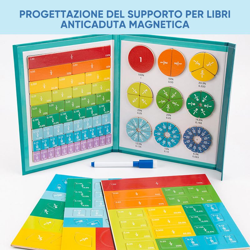 Puzzle magnetico con frazioni di libri per bambini