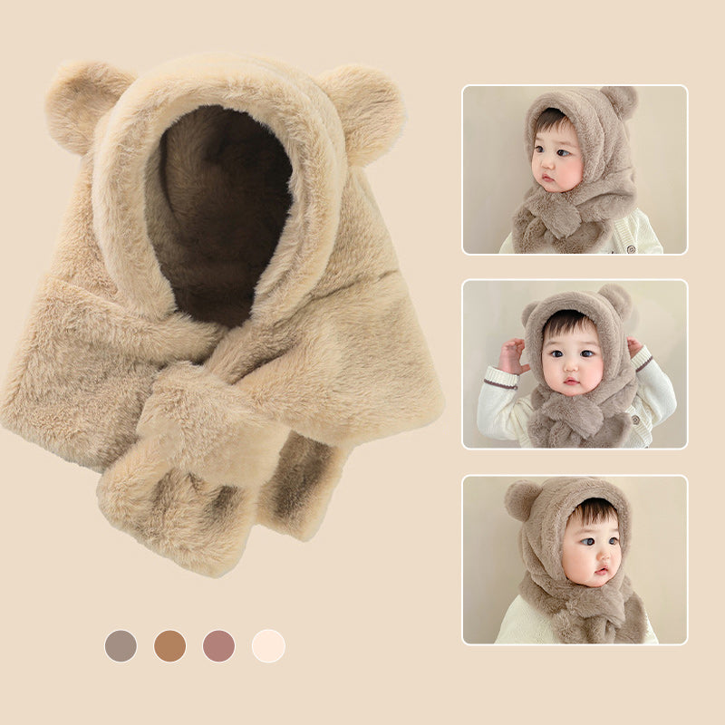 Cappello integrato con sciarpa per bebè