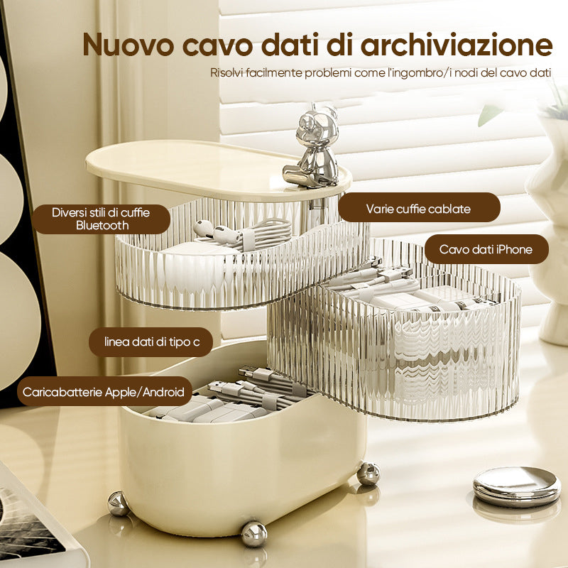 Organizer da scrivania con rotazione a 360°