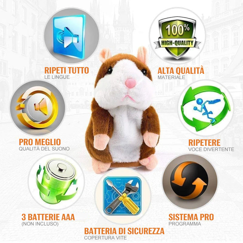 🐹Giocattoli di peluche ripieni di criceto parlante