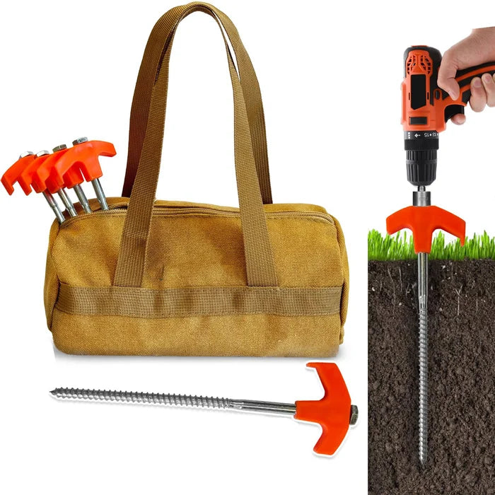 Pali da tenda a vite da 20,3 cm, confezione da 12 viti resistenti per