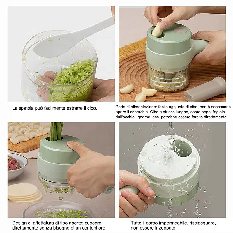 🍆Frullatore trita aglio wireless 3 in 1